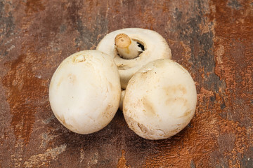 Raw Champignon heap for cooking
