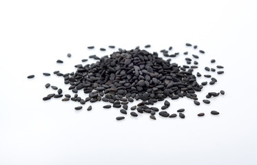 Black sesame  isolated on white background