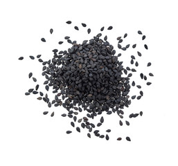 Black sesame  isolated on white background