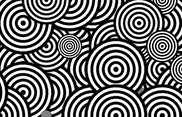 Fototapeta na wymiar circles in black and white