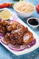 Asian spicy chicken wings