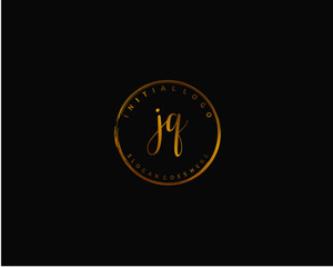 JQ Initial letter logo template vector