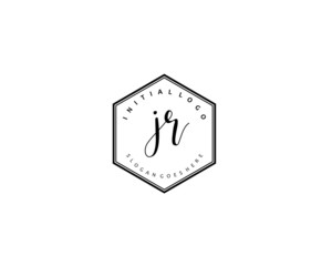 JR Initial letter logo template vector
