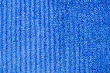 Top view blue microfiber cloth texture background