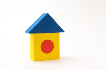 House from the children's designer on a white background