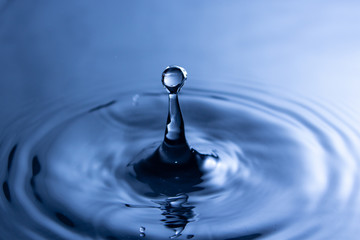 Water drop close up, splash of water