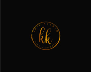 Fototapeta premium KK Initial letter logo template vector