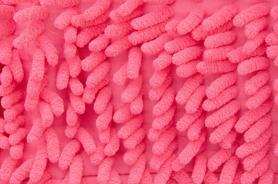 Top view texture of pink big microfiber fabric towel