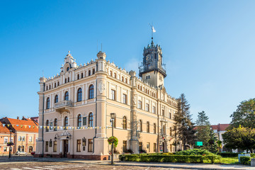 Fototapeta na wymiar View at the Building of Town Hall in Jaroslaw - Poland
