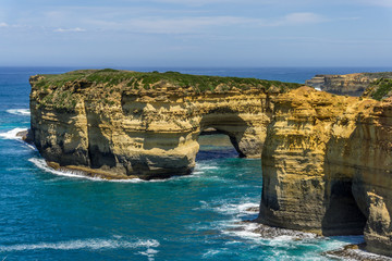 Fototapeta na wymiar South Coast Australia. Great Ocean Road Lookout. Dramatic Rock Formations in Victoria. Scenic nature photography.