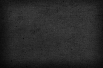 Black old linen fabric texture or background and copy space.