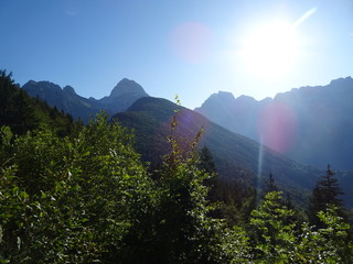 berge idylle und sonne in slowenien
