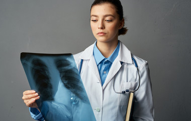 doctor looking at xray