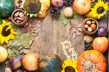 Obraz na płótnie Canvas Autumn harvest still life