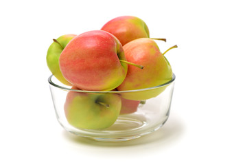 Red apples isolated on white background
