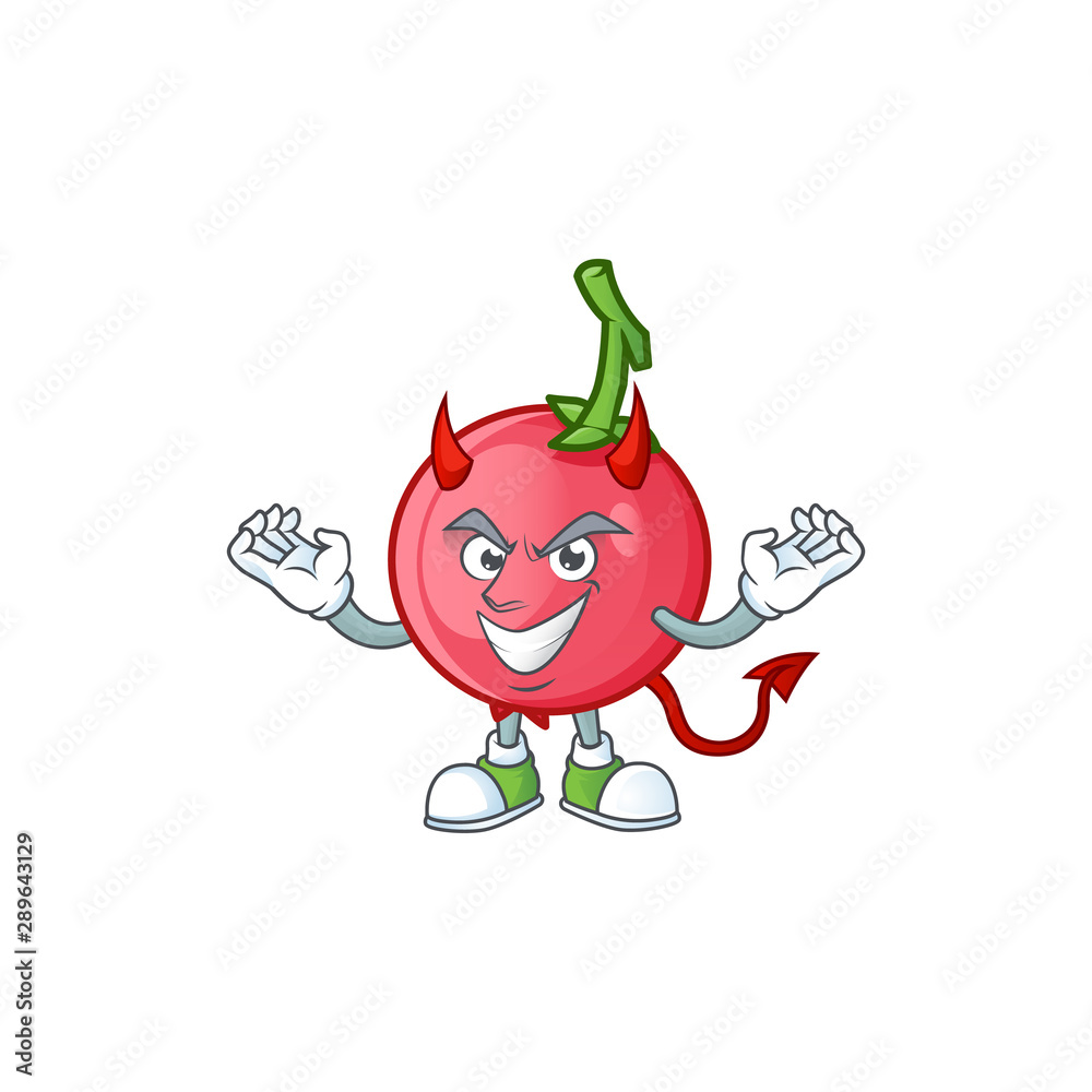 Poster devil sweet lovi lovi fruit for icon character.