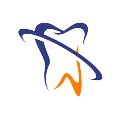 dentist medical stomatology dental clinic Logo design vector template