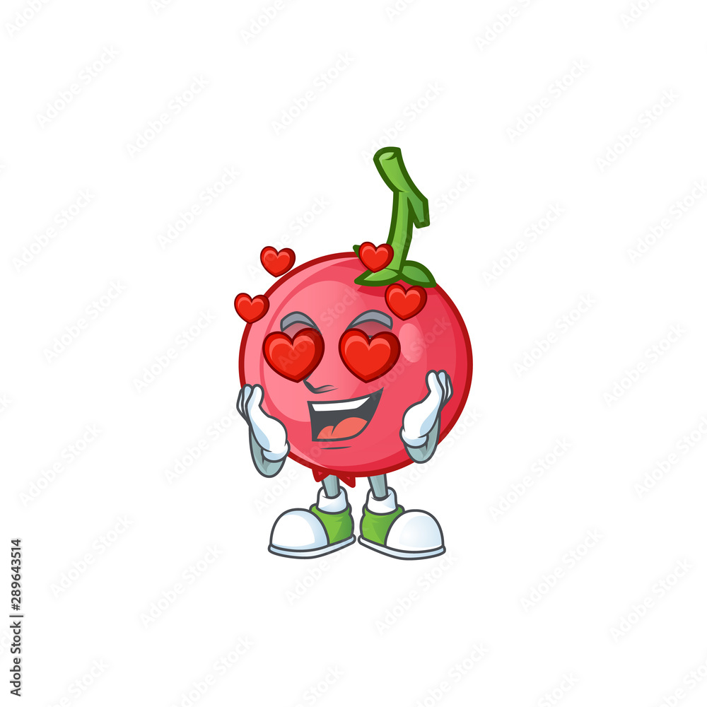 Poster in love sweet lovi lovi fruit for icon character.