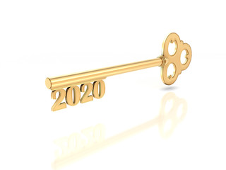 New Year 2020 Creative Design Concept - 3D Rendered Image