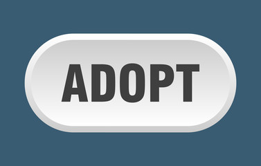 adopt button. adopt rounded white sign. adopt