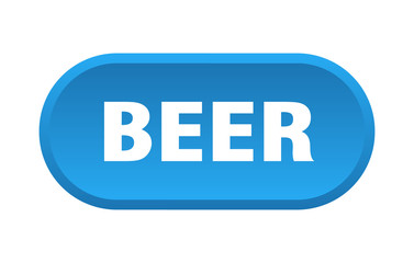 Fototapeta premium beer button. beer rounded blue sign. beer