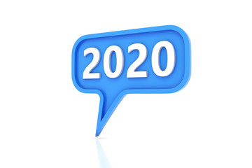 New Year 2020 Creative Design Concept - 3D Rendered Image