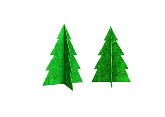 Obraz premium Christmas tree isolated on white background - small size Christmas tree for decoration