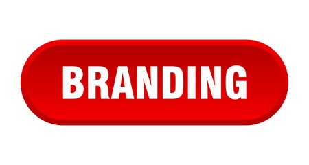 branding button. branding rounded red sign. branding