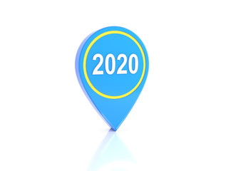 New Year 2020 Creative Design Concept - 3D Rendered Image