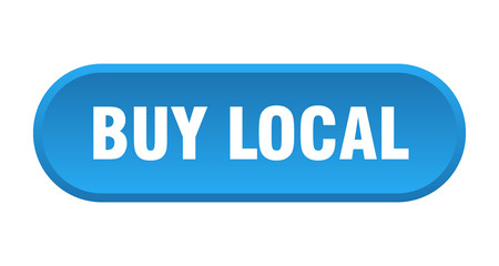buy local button. buy local rounded blue sign. buy local