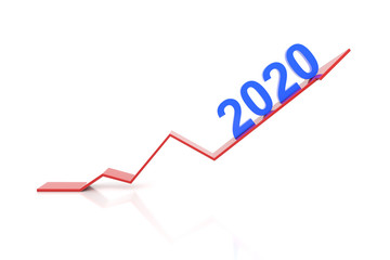 New Year 2020 Creative Design Concept - 3D Rendered Image