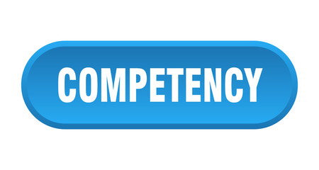 competency button. competency rounded blue sign. competency