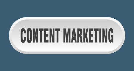 content marketing button. content marketing rounded white sign. content marketing
