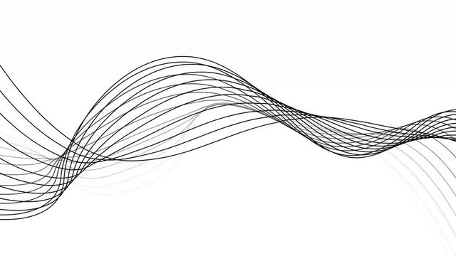 dynamic abstract line waving loop line.