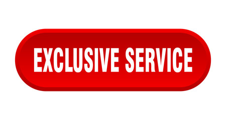 exclusive service button. exclusive service rounded red sign. exclusive service
