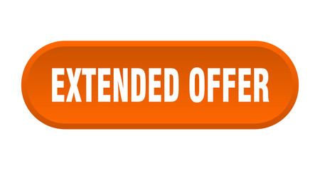 extended offer button. extended offer rounded orange sign. extended offer