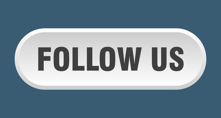 follow us button. follow us rounded white sign. follow us