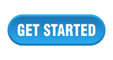get started button. get started rounded blue sign. get started