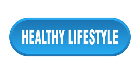 healthy lifestyle button. healthy lifestyle rounded blue sign. healthy lifestyle