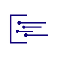 Flat Modern Connection Dots Logo design. Connected circle logo vector illustration. Technology abstract dot connection cross icon