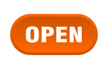 open button. open rounded orange sign. open