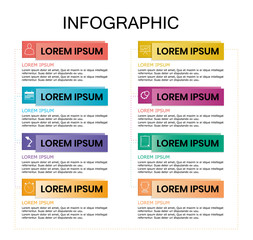 business infographic timeline design template and steps for shopping with icons and 6 steps. Can be used for workflow layouts, diagrams, annual reports, web design.