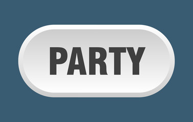Fototapeta premium party button. party rounded white sign. party