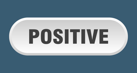 positive button. positive rounded white sign. positive