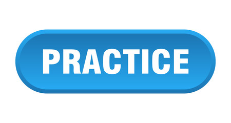 practice button. practice rounded blue sign. practice