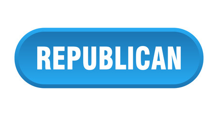 republican button. republican rounded blue sign. republican
