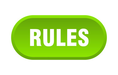 rules button. rules rounded green sign. rules
