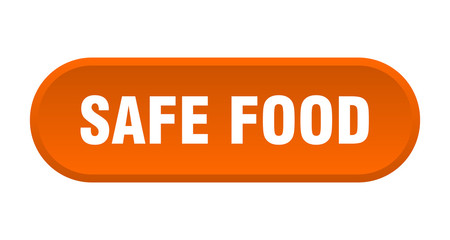 safe food button. safe food rounded orange sign. safe food