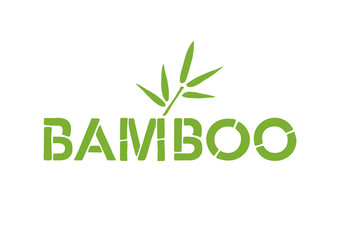 Bamboo Font Icon. Bamboo Text Design. English Vector Logo. - 289647381