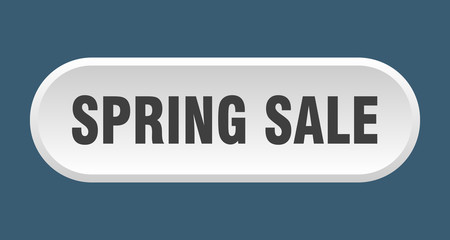 spring sale button. spring sale rounded white sign. spring sale